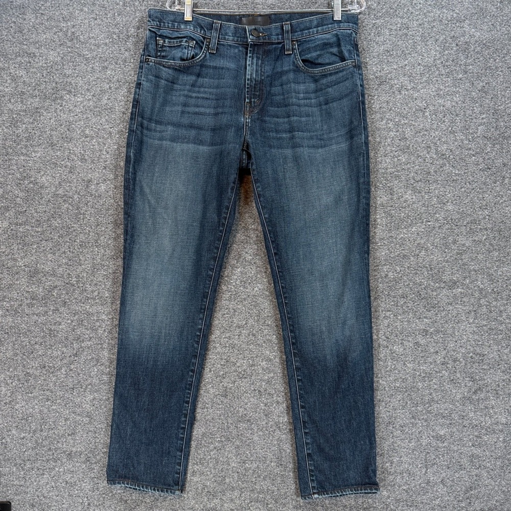 J. Brand Tyler Jeans Mens 34X29 Blue Whiskering Slim Straight Leg Denim Casual
